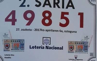 Atzoko loteriak 60.030 euroko saria utzi zuen Traña-Matienan
