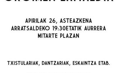 Gernikako bonbardaketaren 80. urteurrena oroitzeko ekitaldiak egingo ditu Aretxabaletako Sortuk