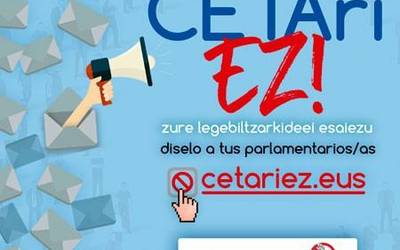 Idatz iezaiezu zure legebiltzarkideei CETAri ezetz esateko