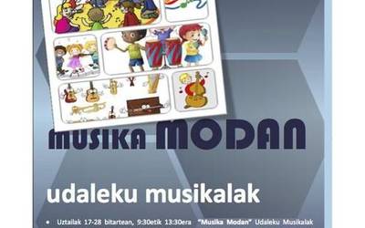 'Musika modan' udaleku musikaletarako izen-ematea zabaldu dute