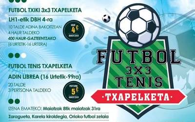 3x3 eta tenis futbol txapelketak antolatu ditu Zaraguetak San Pedro jaietarako