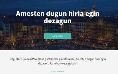 'Erabaki pamplona' webgunea aurkeztu du udalak parte hartzea sustatzeko