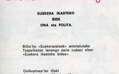 Euskerazaleak Alkartearen 50. urteurrena ospatzeko ekimena antolatu dute