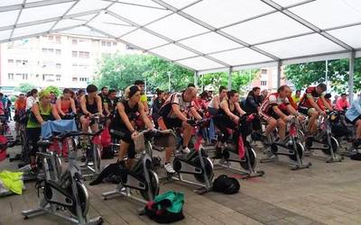 Lehenengo spinning maratoian ia 5.000 euro batu zituzten zapatuan