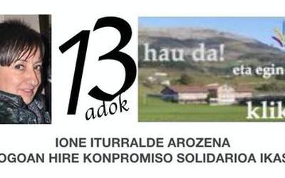 Gutuna: "Jone Iturralde Arozena, betirako gogoan hire konpromiso solidarioa ikastolarekin"