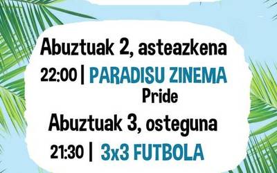 Uda Gaztetxean: 'Pride' pelikula gaur eta 3x3 futbol txapelketa bihar