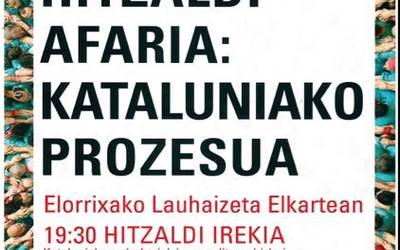 Kataluniako prozesuari buruzko hitzaldi-afaria Elorriagan