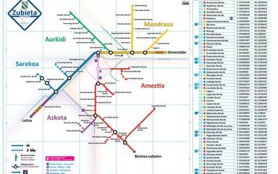 Metroko mapa Zubietara ere ailegatu da