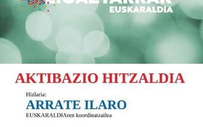 Euskararen erabilera “aktibatzeko” hitzaldia egingo dute eguenean