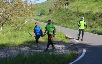 Irudietan: Zarauzko iraupeneko ibilaldia, Aian barrena