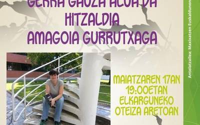 Amagoia Gurrutxaga kazetari eta idazlearen 'Gerra gauza alua da' hitzaldia, Elkargunean