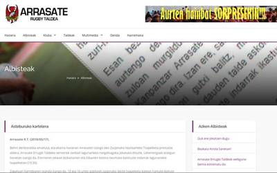 Arrasate Rugby Taldeak webgune berria du