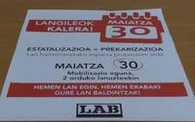 Estatalizazioaren aurkako mobilizazio eguna deitu du LABek