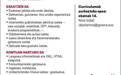 Lan eskaintza: Saltzailea