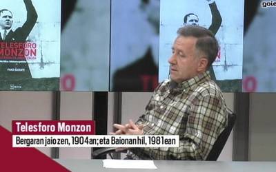 Pako Sudupe: "Entzutez ezaguna izan arren ez zegoen Telesforo Monzoni buruzko biografiarik, eta beharrezkoa zela pentsatu nuen"