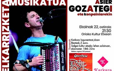 Asier Gozategirekin elkarrizketa musikatua antolatu du KARKARAK, ostiralerako