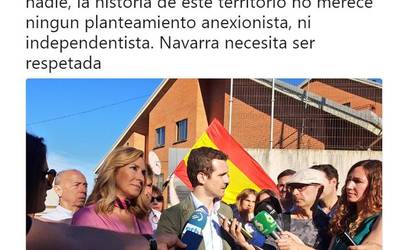 Pablo Casado (PP): "Ikurrina ez da Nafarroako bandera; euskara ez da Nafarroako hizkuntza"