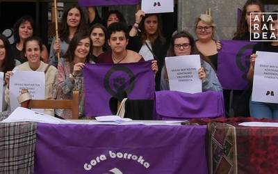 Eraso matxisten aurkako protokoloa plazaratu du Bagara Nor talde feministak