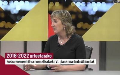 Garbiñe Mendizabal: "Helburu bezala dugu 2022rako Aldundia euskaraz funtzionatuko duen administrazioa izatea"