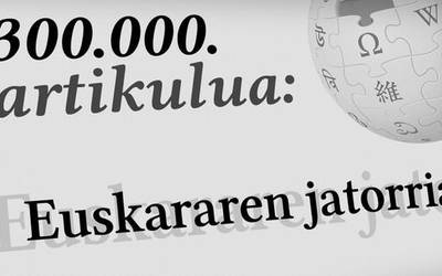 300.000 artikulu euskaraz Wikipedian