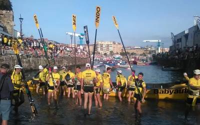 Gizonezkoen trainerua bigarren sailkatu da Donostian, erlojuaren aurkako estropadan