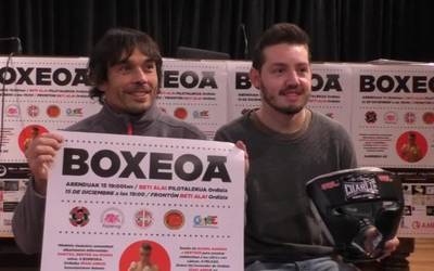 Aspanogiri laguntzeko boxeo ikuskizuna prest