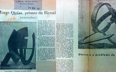 Oteizaren lanak gogora, Sao Paulon jaso zuen nazioarteko sariaren 60. urteurrenean