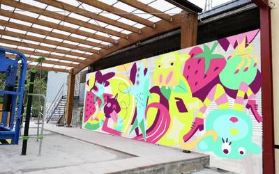 Animaliak eta kolore biziak izango ditu Makatzenako muralak