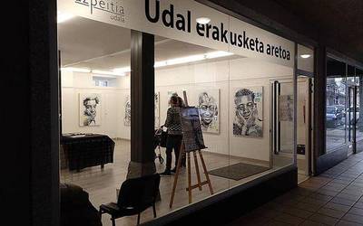 Pedro Luengoren margolanak ikusgai, Foru Ibilbideko erakusketa aretoan