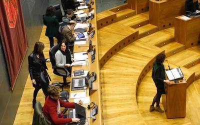 Nafarroako administrazio publikoetan euskararen erabilera arautzen duen dekretua indargabetzeko mozioa baztertu du Parlamentuak