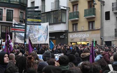 ARGAZKIAK. Maravillas gaztetxearen aldeko manifestazioa, Iruñean