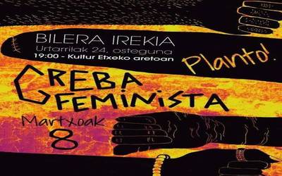 Greba feminista antolatzeko bilera irekia antolatu du Orioko Xaltxerak taldeak, ostegunerako