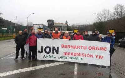 Jarraipen zabala izan du Legasako AMDS lantegiko lehen greba egunak