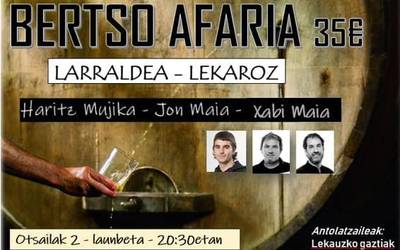 Bertso-afaria eginen dute otsailaren 2an Lekarozen