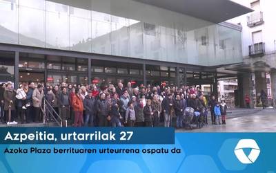 Azpeitiko Azoka Plaza berriak urte bat ospatzen du