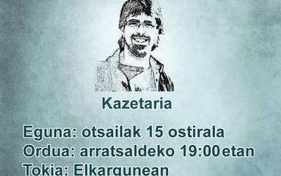 XXI. mendeko estatu berriak izango ditu hizpide Urtzi Urrutikoetxeak ostiralean