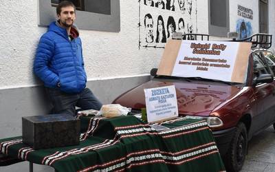 Rally solidariorako laguntza biltzen berriro, Axel Jauregi eta Jon Zarautz