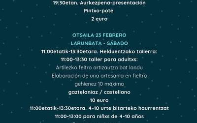 Artisautza eta ekimen ugariko ikastaroak Muskitzen, otsailetik ekainera