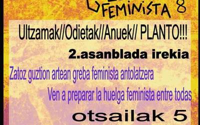 Martxoak 8ko greba feminista prestatzeko asanblada irekia