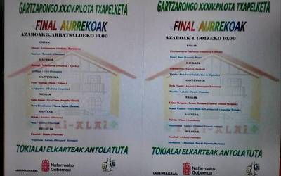 Gartzarongo pilota txapelketaren finalaurrekoak, asteburuan