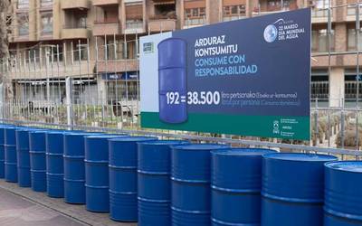 Gasteiztar bakoitzak 105,5 litro ur kontsumitzen ditu egunean