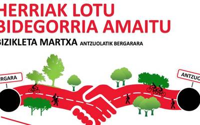 Bidegorria Bergararaino irits dadin eskatzeko bizikleta martxa egingo dute