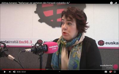 Ainhoa Aznarez: “Nafarroan zer gertatzen den Ferrazek erabakiko du”