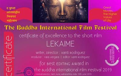 Edizio onenaren saria jaso du 'Lekaime' filmak The Buddha International Film Festivalen