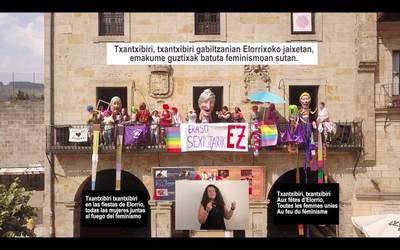 [BIDEOA] Ferixa Nausikoen txupin jaurtiketarako 'Txantxibiri Feminista' prestatu dute