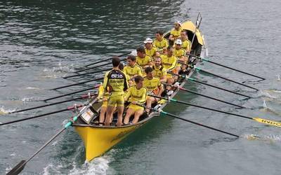 Bigarren sailkatu da gizonezkoen txalupa Donostian