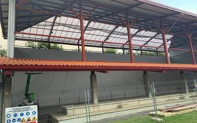 Martxan dira Garaiko frontoia eraberritzeko azken lanak