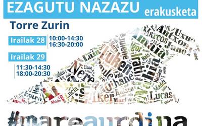 'Ezagutu nazazu' sentsibilizazio erakusketa datorren asteburuan Torre Zurin