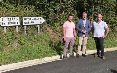 Mutiloa eta Gabiria arteko errepidea berritu dute, baserri eta meatze eremuetako irisgarritasuna hobetuz