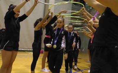 Tolosako infantil mailako gimnastak txapeldun Espainiako Txapelketan